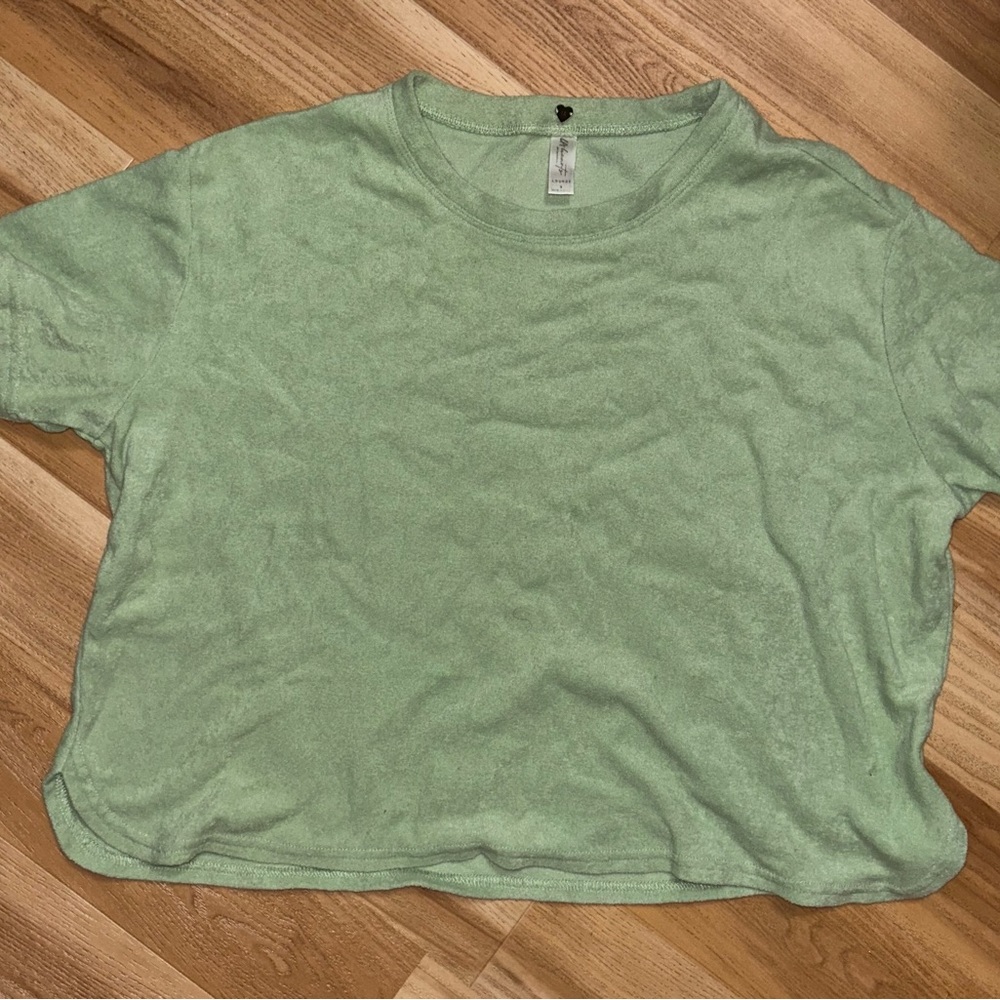 LA Hearts Loungewear by PacSun Terry Island T-Shirt Green Size S  NWOT